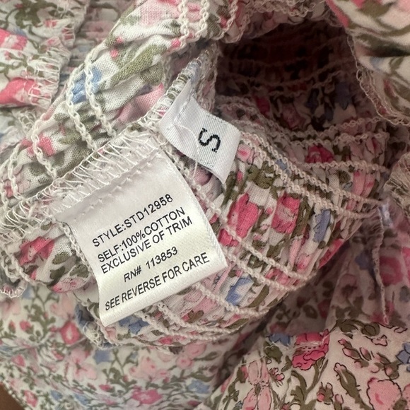 Kendall Lane Mischa Smocked Waist Mini Sundown Dress size Small - Picture 6 of 9